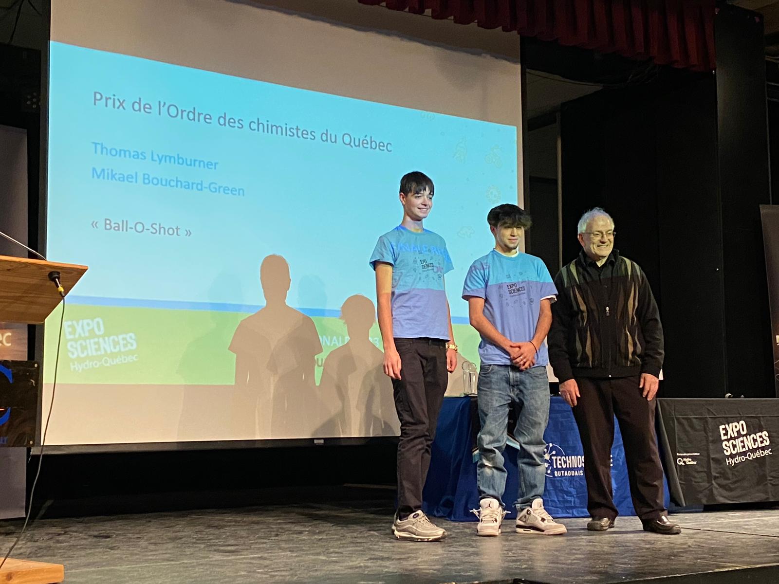 Receiving Prix de l'Ordre des chimistes du Québec