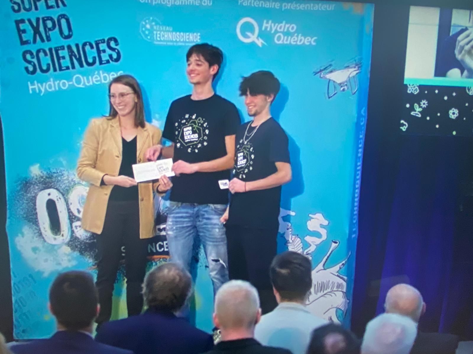 Expo Sciences Hydro-Québec award ceremony